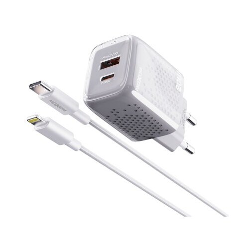 Moxom mx-hc206 Kucni punjac 18w fast pd 20w type c na lightning sivi ( P1255 ) Slike
