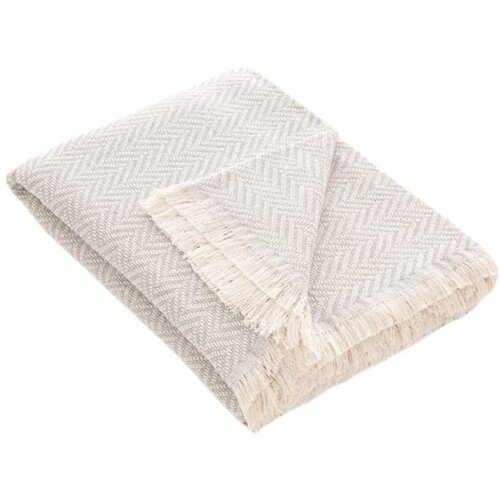 SOFA Pregrinjalo ali odeja iz recikliranega bombaža 230 x 260cm svetlo sivo Cene