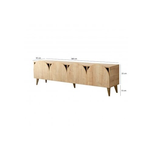 Hanah home tv polica mesta oak v2 Slike