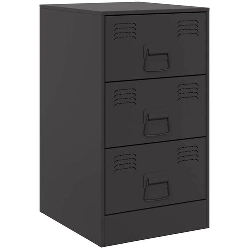 Maison Chic Nočna omarica - Nočna miza črna 34,5x39x62 cm jeklo, (21690368) Cene