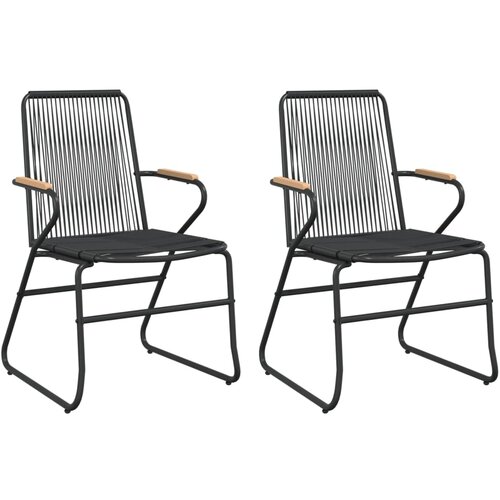 Maison Chic Vrtni stoli - Stol za vrt 2 kosa črni 58x59x85,5 cm PVC ratan JS1202, (21879077) Cene