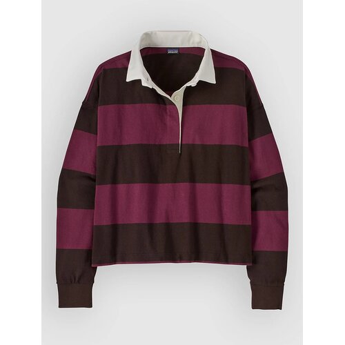 Patagonia Rugby Majica z dolgimi rokavi wide stripe / berry fig Slike