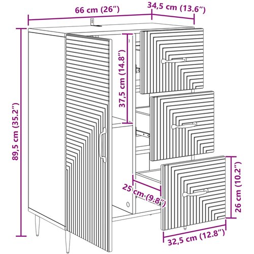  Kreveta s ladicama Bijela 66 x 34,5 x 89,5 cm Konstruirano drvo Slike