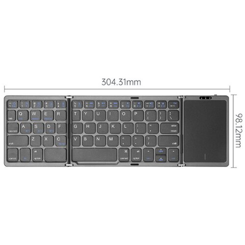 INF Zložljiva tipkovnica Bluetooth Black, (5000071898) Slike