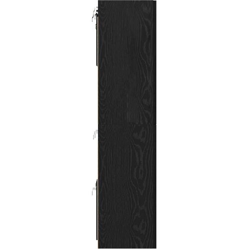 VidaXL Komplet TV omaric s polico 8 pcs Črni hrast 181 x 30 x 120 cm Slike