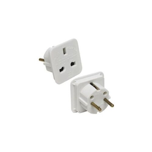 E-green Adapter Euro utikač - UK utičnica bela Cene
