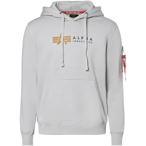 Alpha Industries Sweater majica svijetlosmeđa / svijetlosiva / tamno crvena / crna