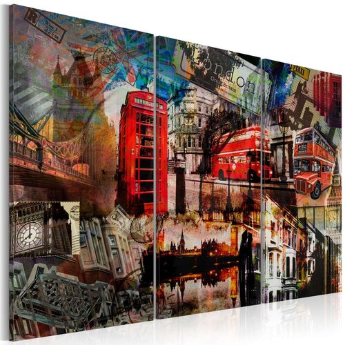  Slika - London collage - triptych 120x80 Slike