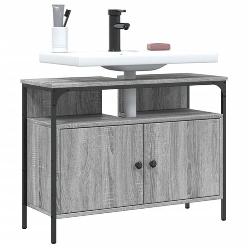 vidaXL Omarica za umivalnik siva sonoma 60x30x60 cm inženirski les Cene