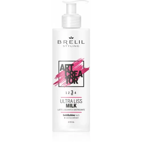 Brelil Numéro Art Creator Ultra Liss Milk lahki gladilni losjon za glajenje krepastih las 200 ml