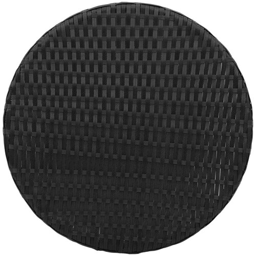 VidaXL 3-dijelni bistro set s jastucima crni od poliratana Slike