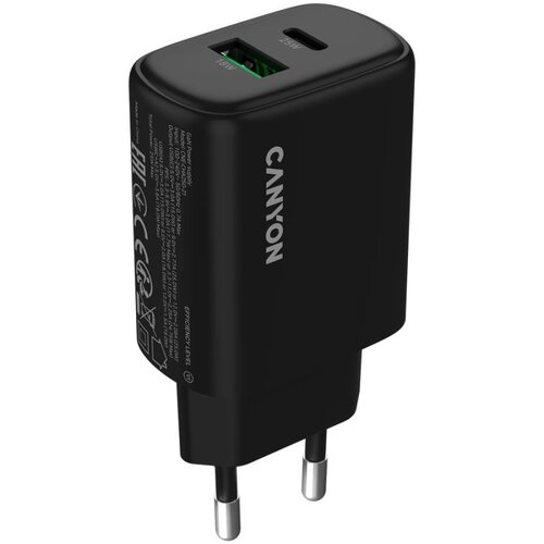 Canyon charger OnCharge 250 25W 1xPD 1xQC EU Black Cijene