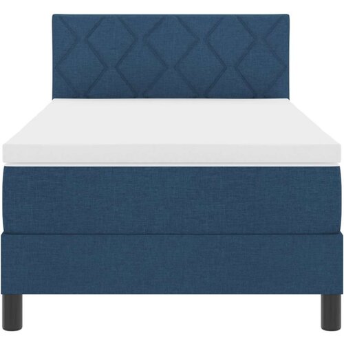  Krevet s kutijom oprugama s madracem Tamnoplav 90x190 cm Tkanina Slike