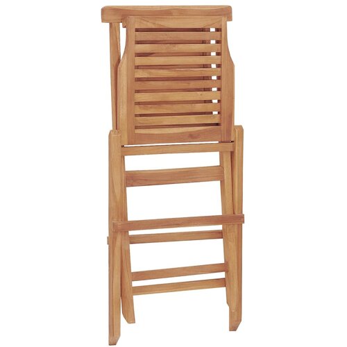  Sklopive vrtne stolice 2 kom 47x63x90 cm od masivne tikovine Slike