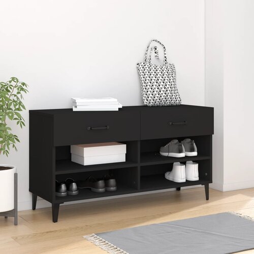 The Living Store Omarica za čevlje črna 102x35x55 cm inženirski les - Omarica Za Čevlje, (21434087) Slike