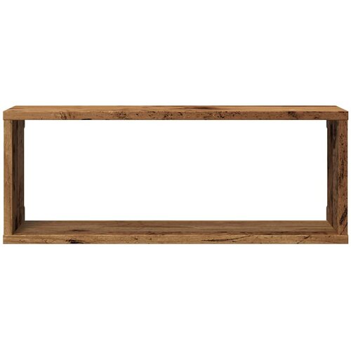  Zidne kockaste police 2 kom Staro drvo 60x15x23 cm Slike