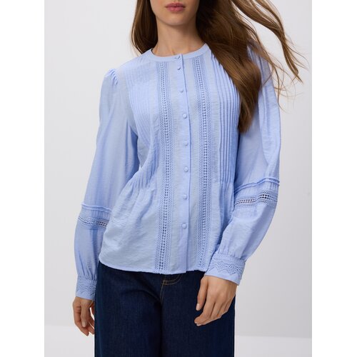 Reserved Bluza s visokim udjelom viskoze s pliseom - bljedoplavo Cene