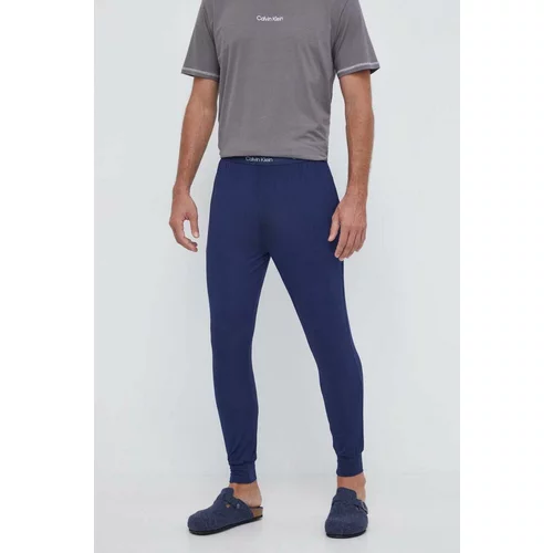 Calvin Klein Underwear Homewear hlače boja: tamno plava, bez uzorka