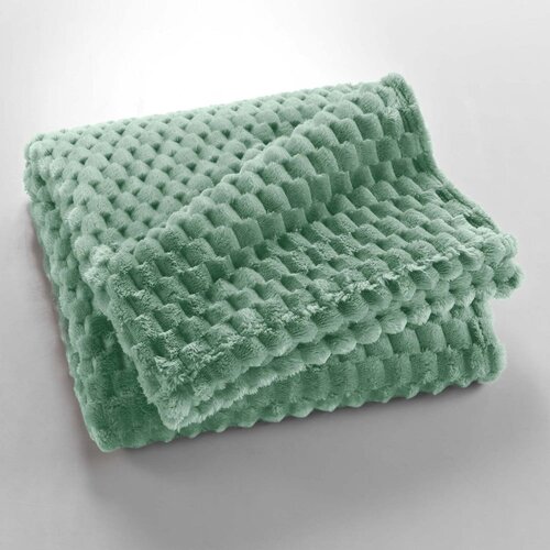 Douceur d int&amp;eacute;rieur Svijetlo zelena deka od mikroflanela 125x150 cm Mini Frosty &amp;ndash; Slike