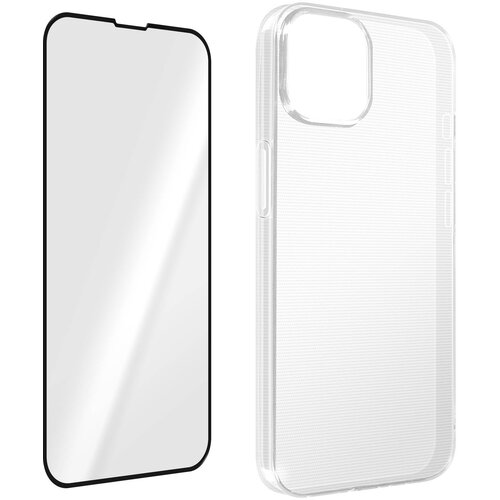 AVIZAR Za&amp;scaron;citni paket 360&amp;deg; za iPhone 14: tanek crn ovitek iz mehkega kaljenega stekla, (20714624) Slike
