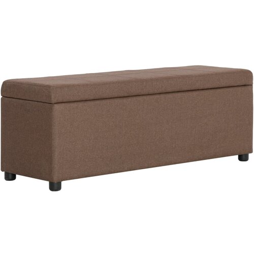 VidaXL Klupa s pretincem za pohranu 116 cm smeđa poliesterska Slike