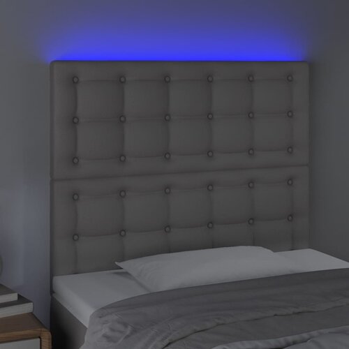  LED uzglavlje sivo 80x5x118/128 cm od umjetne kože Slike