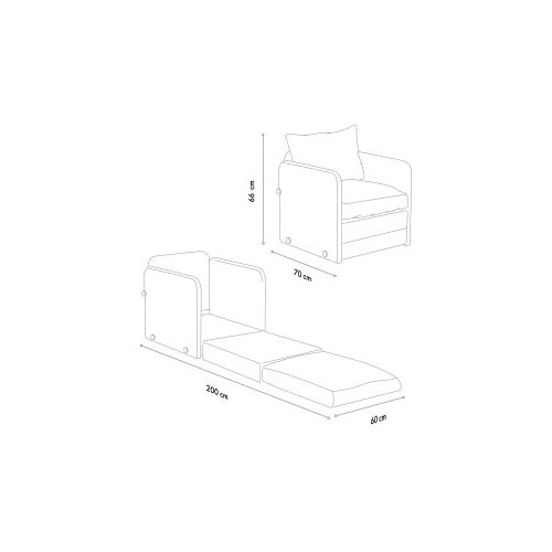 Atelier Del Sofa fotelja na razvlačenje saga single cream Slike