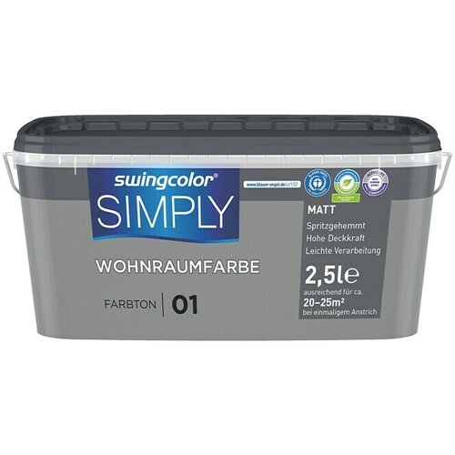 SWINGCOLOR NOTRANJA DISPERZIJSKA BARVA SIMPLY ŠT.01 (2,5 l, siva) Cene