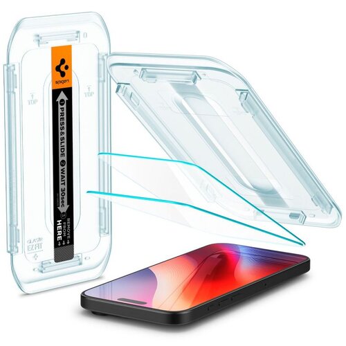 Spigen Glass tR EZ Fit 2 Pack, transparency - iPhone 16 Pro Cijene