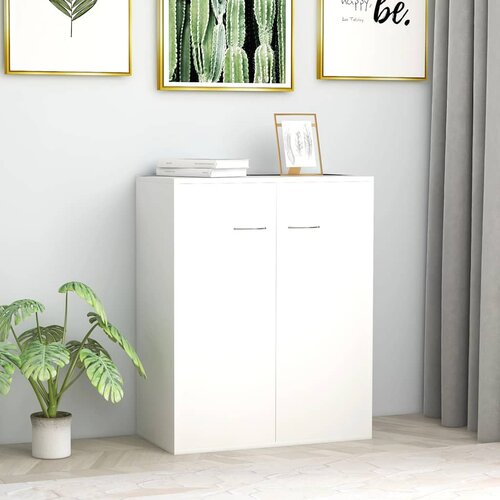 Komoda bijela 60 x 30 x 75 cm od konstruiranog drva Cijene