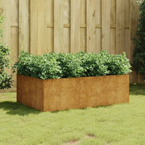 vidaXL Vrtna visoka greda 120x80x40 cm corten jeklo Cene