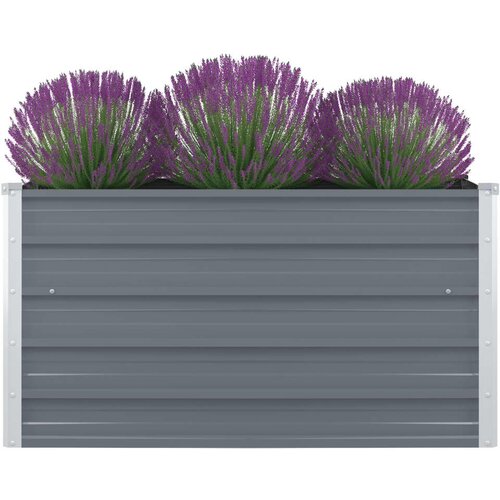  Povi&scaron;ena vrtna gredica 100 x 100 x 45 cm pocinčani čelik siva Cene