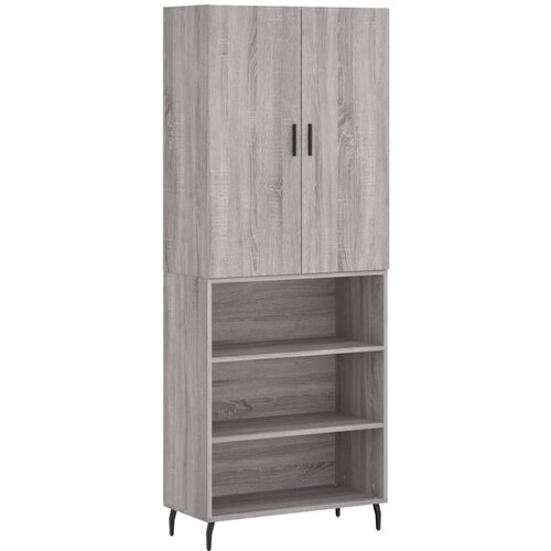 Maison Chic Visoka Komoda - Predalnik siva sonoma 69,5x34x180 cm inženirski les, (21722545) Slike