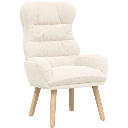 vidaXL Relaxacijski Stol Krem Curly Volneni Material Cene