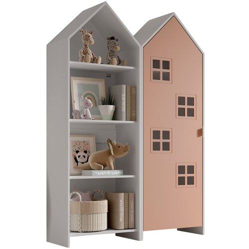 Vipack Bela/rožnata odprta otroška garderobna omara 115x171,5 cm CASAMI BRUGES – Cene