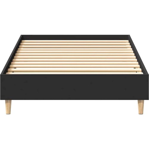 VidaXL Okvir kreveta bez madraca crni 75x190 cm izrađeno drvo Slike