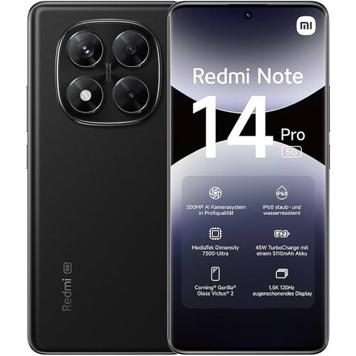 Xiaomi redmi note 14 pro 6/128GB midnight black ds 5G refabrikovan grade-b Cene