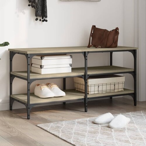  The Living Store Klop za čevlje sonoma hrast 100x38,5x49 cm inženirski les - Klop Za Čevlje, (21553452) Cene