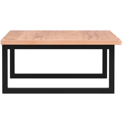  Zidna polica za umivaonik od čelika i masivne hrastovine Smeđa 80 x 50 x 2 cm Slike