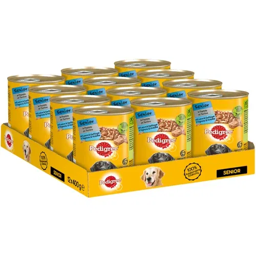 Pedigree Senior Classic 12 x 400 g - Jagnjetina & perutnina