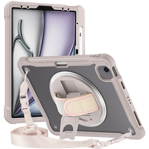 AVIZAR Ojačan ovitek za iPad Air 13" 2025 z naramnico in stojalom za video, Bež, (5000274092) Cene