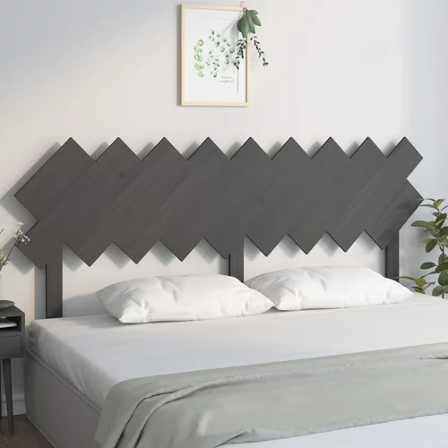 vidaXL Uzglavlje za krevet sivi 178x3x80,5 cm od masivne borovine