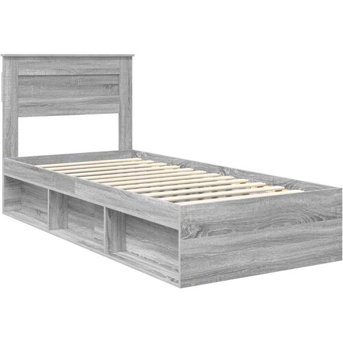  Krevetna konstrukcija s uzglavljem Siva Sonoma 90 x 190 cm Slike