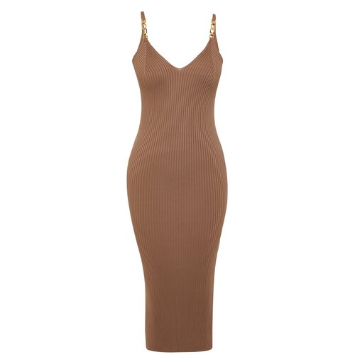 Trendyol Mink Knitwear Dress Slike