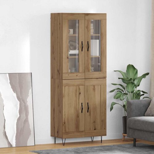  Highboard Umjetnički hrast 69,5 x 34 x 90 cm Konstruirano drvo Slike