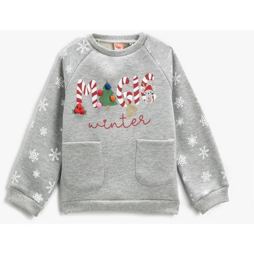 Koton Baby Girl Gray Sweatshirt