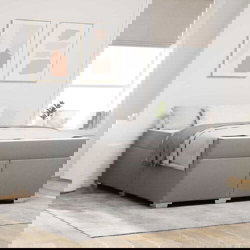 vidaXL Konstrukcija postelje Drugo Taupe 140 x 200 cm blago Cene