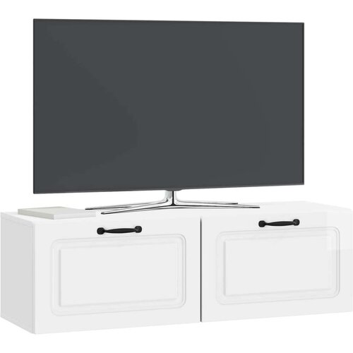  ormar za zid Zidne Bijela visokog sjaja 98 x 31 x 30 cm Slike