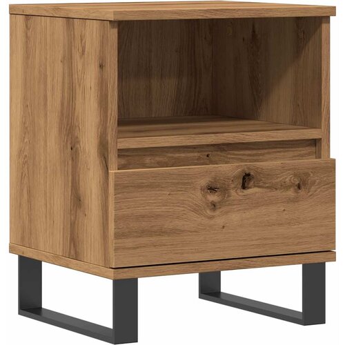Maison Chic Nočna omarica - Nočna miza artisan hrast 40x35x50 cm inženirski les, (21687990) Slike