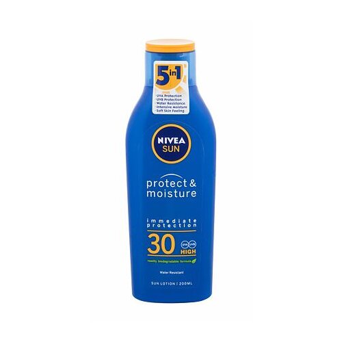 Nivea sun protect &amp;amp; moisture SPF30 vlažilen losjon za sončenje brez povzročanja madežev 200 ml Slike